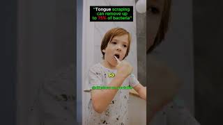 @dthshow on YouTube — Tongue scraping can remove up to 75% of bacteria. Link in bio.