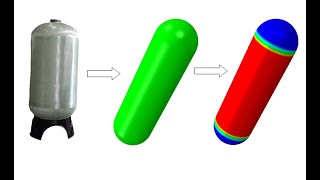 Stress Analysis of a Steel Pressure Vessel using Abaqus  #abaqus #abaqustutorial #FEM #xfem #vcct