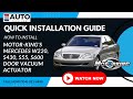 Door Lock Vacuum Actuator Repair Kit Video for Mercedes W220 S430 S55 S600