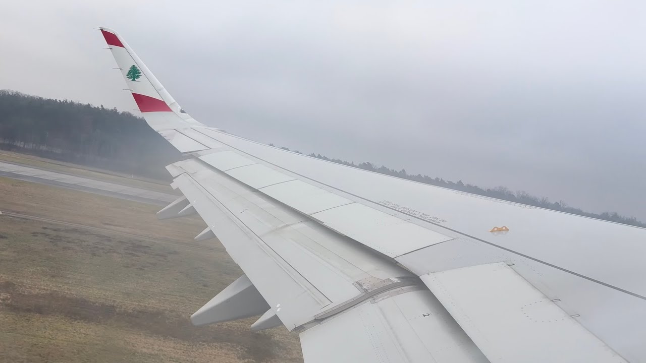 Middle East Airlines A321neo take off from Frankfurt