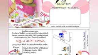 Contoh undangan tasmiyah & Aqiqah