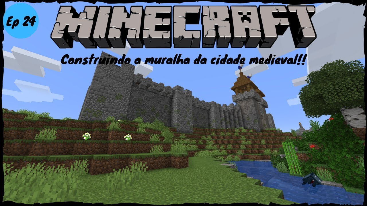 ⛏️ Como Construir Uma Vila Medieval, Minecraft, Muralha da Vila ⛓, Inscreva-se no meu canal do  para ver os vídeos antes de todo mundo  ♥