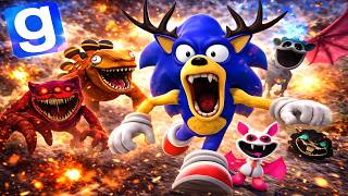 GIANT SONIC MONSTERS ATTACK in GMod | Crazy Chaos Battle