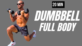 20 MIN FULL BODY DUMBBELL WORKOUT | Strength & Fat Burn