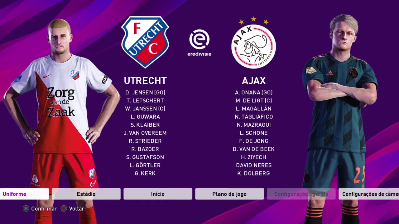PES2020 Eredivisie UTRECHT X AJAX YouTube