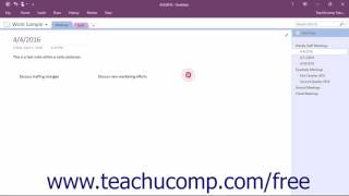 OneNote 2016 Tutorial Creating a Basic Note Microsoft Training