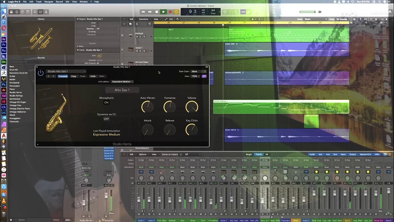 Alto Sax 1/Studio Horns plugin/Logic Pro X YouTube
