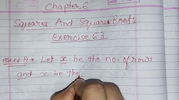 class 8 maths chapter 6 squares and square roots exercise 6.3 q 8