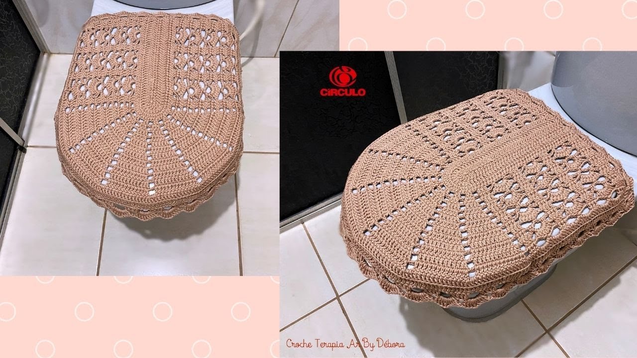 Jogo de Banheiro em Crochê - Tampa Vaso