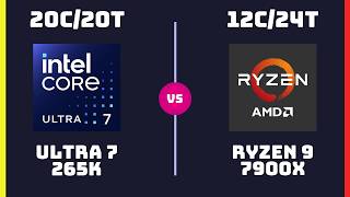 Intel Core Ultra 7 265K vs AMD Ryzen 9 7900X – CPU Comparison | Which CPU is Better?