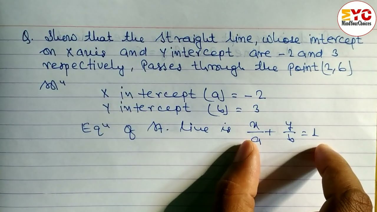 Equation of Straight Line || icse class 10 maths || equation of a straight line class 10 icse