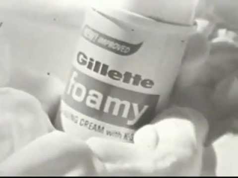 Gillette Foamy Shaving Cream - Old Commercials