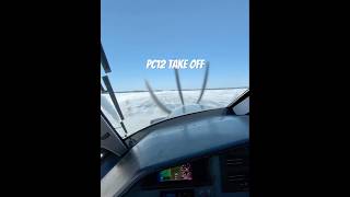 PC-12 taking off ice runway. #pc12 #aviation #aviationlovers #plane