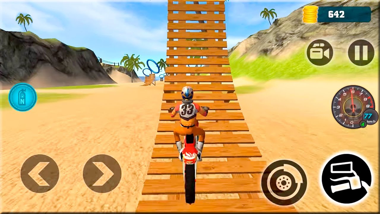 Motocross Beach Bike Stunt Racing Android Gameplay - Motor Racer Game