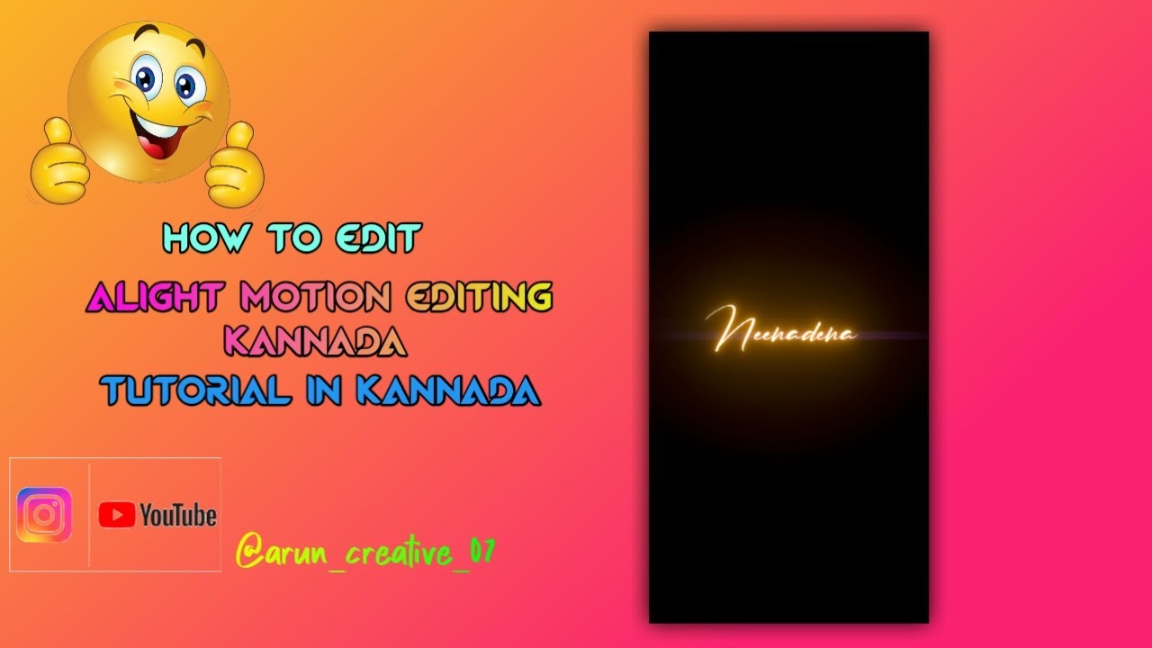 How to Alight Motion edit in Kannada Neenadena song puneeth rajkumaar
