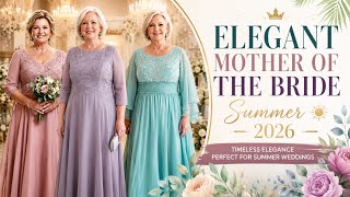Elegant Mother of the Bride Dresses Summer 2026 | Modern Wedding Guest Styling Trends &amp; Ageless Look