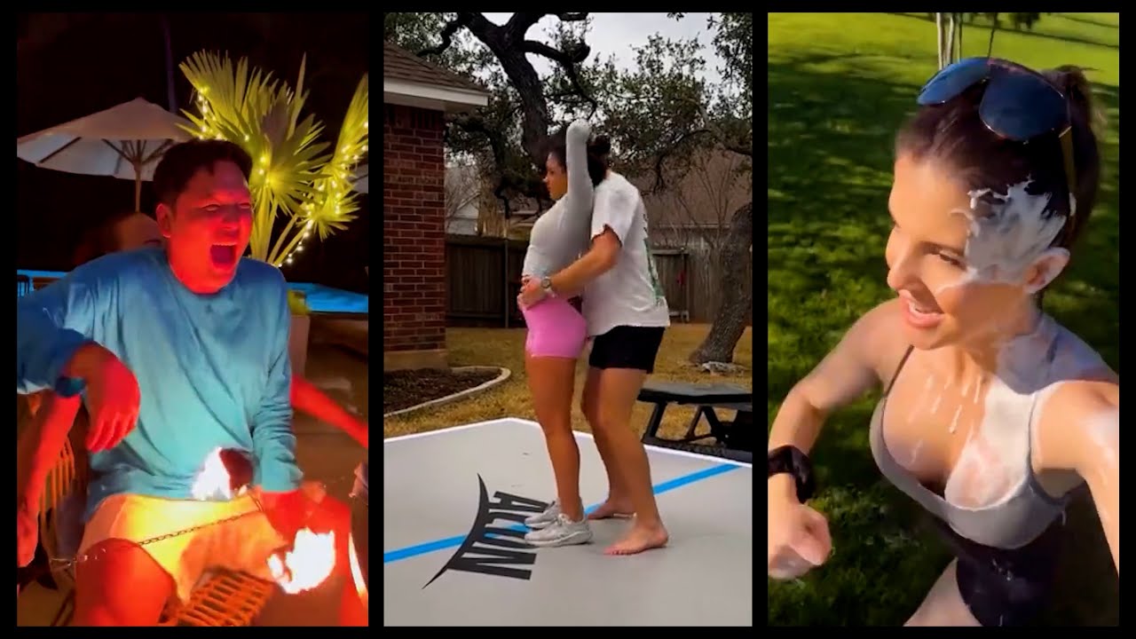 Pretty Woman Gets Pied In The Face!