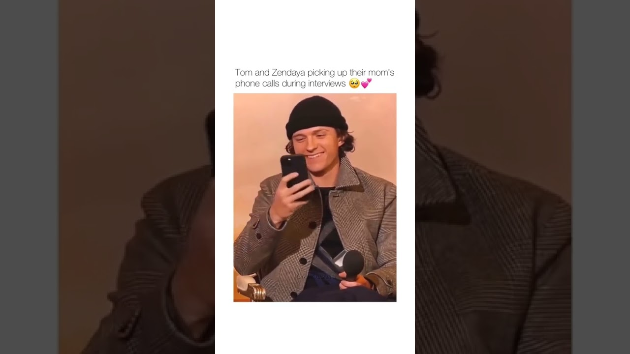 Tom and Zendaya picking up their mom's phone calls during interviews tiktok spiderman.vibes2