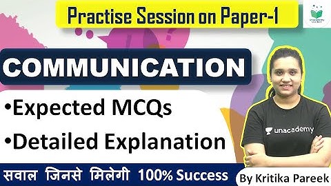 09:00 AM - NTA UGC NET 2021 | Communication by Kritika Pareek | Communication MCQs