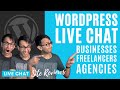 Wednesday 13th September- Live Chat - Ask Me Anything, Q&amp;A, Site Reviews Web Squadron #Wordpress