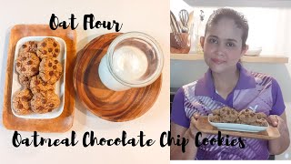 How to make OAT FLOUR | Oatmeal with chocolate chips cookies |  Vegetarian cookies screenshot 5