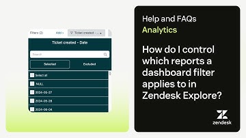 How do I control which reports a dashboard filter applies to in Zendesk Explore?