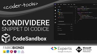 Coder Tools #3 /  CodeSandBox: un editor online che supporta il pair programming