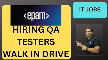 Walk In Drive For Testers | EPAM Hiring | QA Jobs| Rd Automation Learning