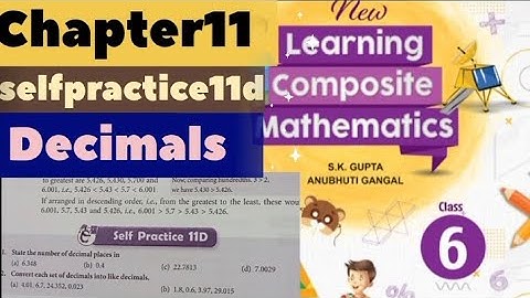 New learning composite mathematics class6 self practice11d| Schand math class6| Decimals| ch11 ex11d