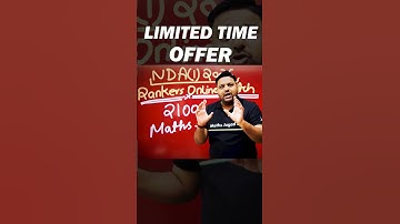 NDA (1) 2026 BEST ONLINE BATCH🤩#nda #rankersbatch #ndamaths #nda2026preparation #mjs