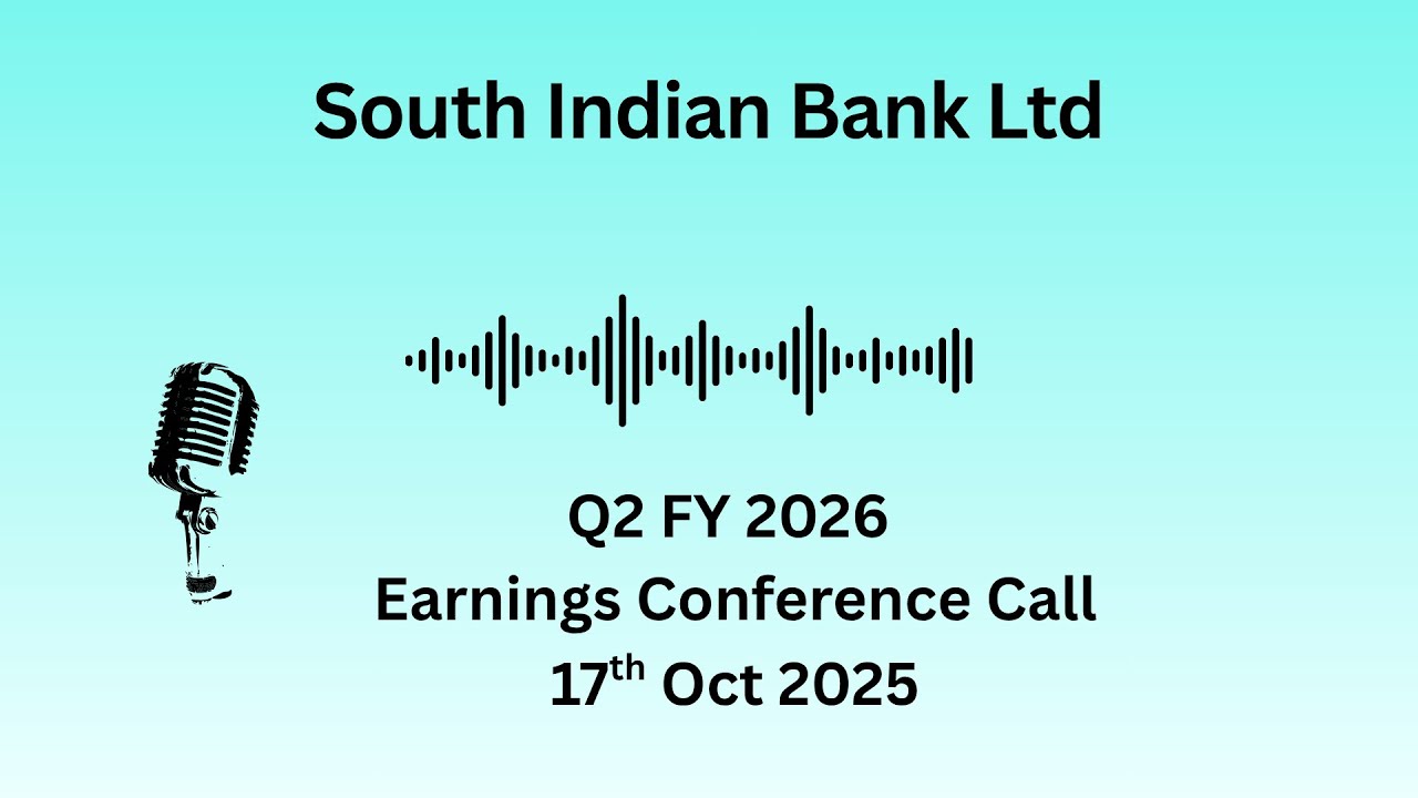South Indian Bank Ltd Q2 FY 2026 Earnings Conference Call