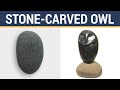 Carving An Owl from A River Stone