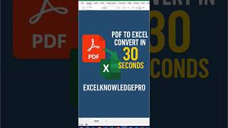 ✅ "PDF  to Excel in 30 Seconds! ⚡| Super Fast Trick You Need!"✅ "Convert PDF to Excel in Seconds! 🪄