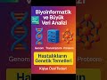 Biyoinformatik ve Büyük Veri Analizi #Biyoinformatik #BüyükVeri #Genomik #Proteomik #VeriAnalizi