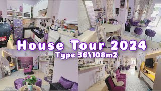 HOUSE TOUR 2024 | RUMAH UNGU FULL RENOVASI TERASA LUAS TANPA SEKAT
