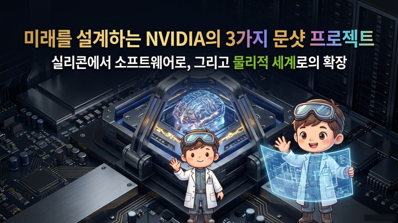 ⁣엔비디아가 준비하는 다음 10년, 인류를 놀라게 할 3가지 '문샷' 프로젝트 | 칩에서 로봇까지 엔비디아의 3가지 문샷