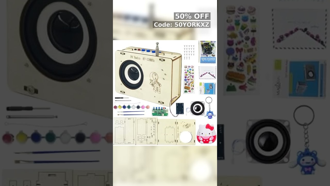 DIY Radio Kit for Kids (Oak Wood)