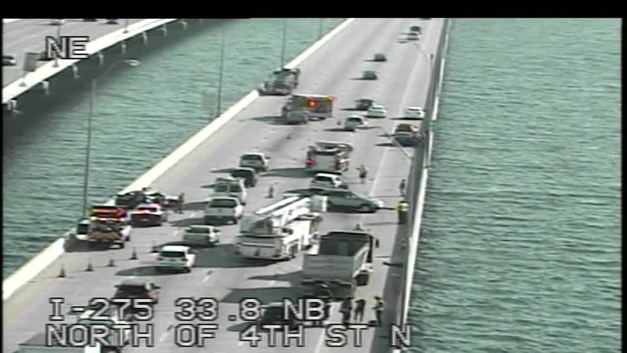 14-car accident on Howard Frankland Bridge - YouTube