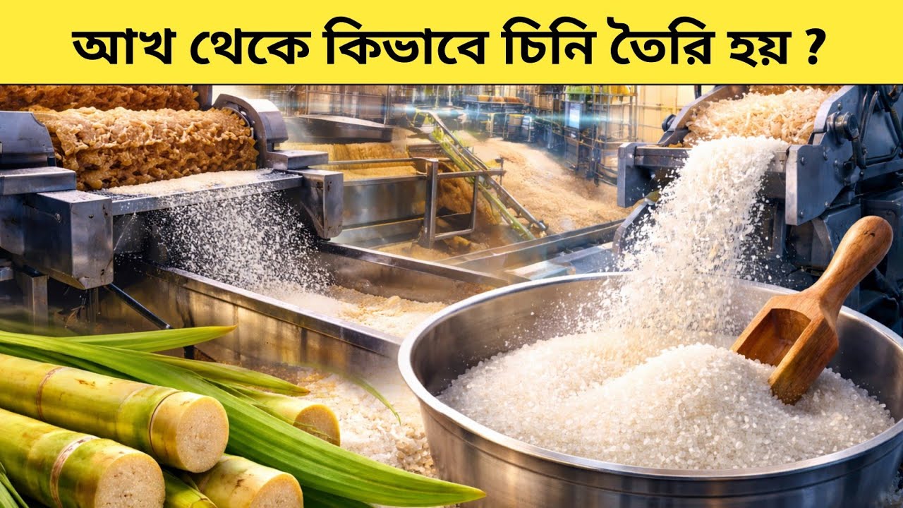 আখ থেকে চিনি কিভাবে তৈরি হয়?How is sugar made from sugarcane?