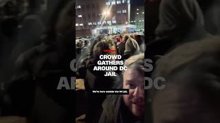 Crowd Gathers Around Dc Jail