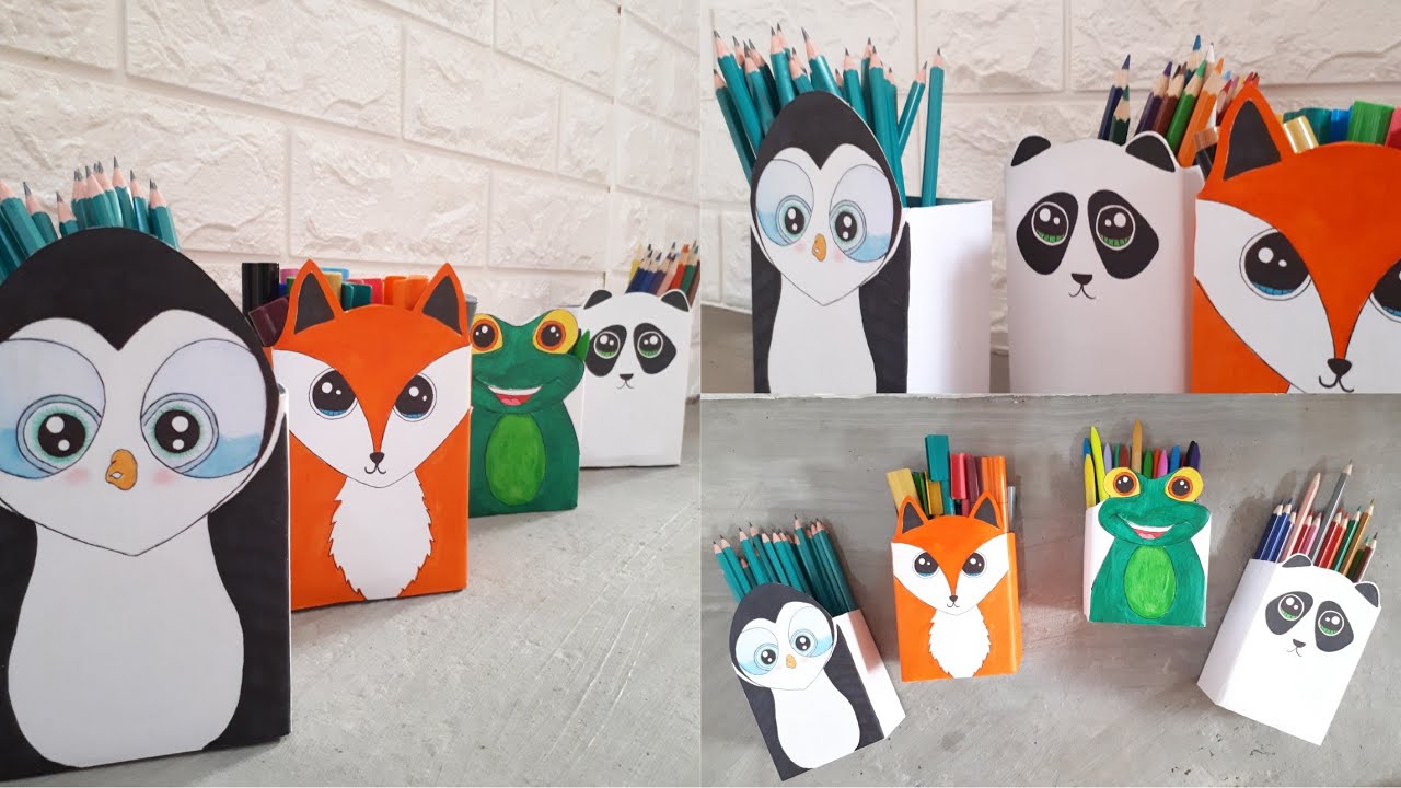 DIY CRAFTS | AMAZING RECYCLING IDEAS FROM MILK BOX - PEN ORGANIZER ...