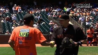 A special 17-year-old throws the first pitch
