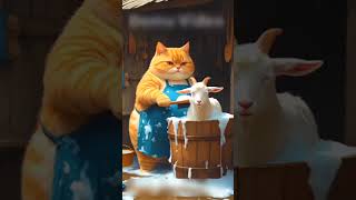 Cute Cat Adopted a Baby Goat Funny AI Cartoon Story for Kids AI By Neloy