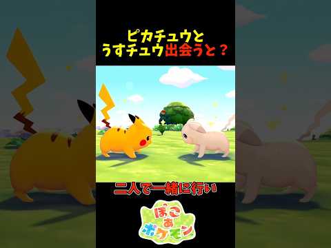 【ぽこあポケモン】うすチュウとピカチュウが出会うと？