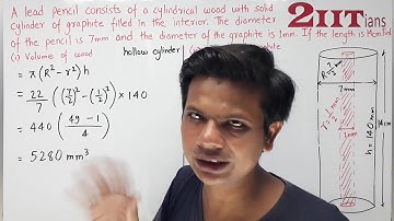 MENSURATION Exercise 17.1 Q20 Class X ICSE | IIT JEE A lead pencil consists of a cylinder of wood