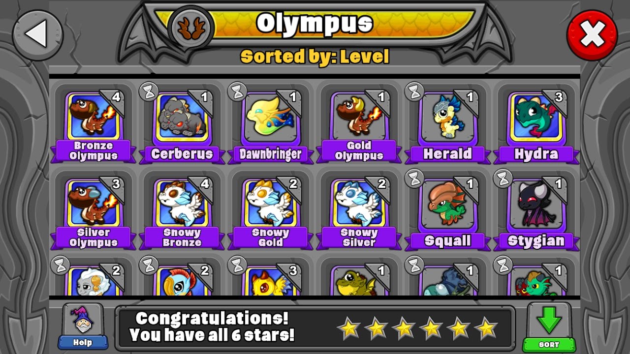 How to breed all the Olympus dragons in Dragonvale!