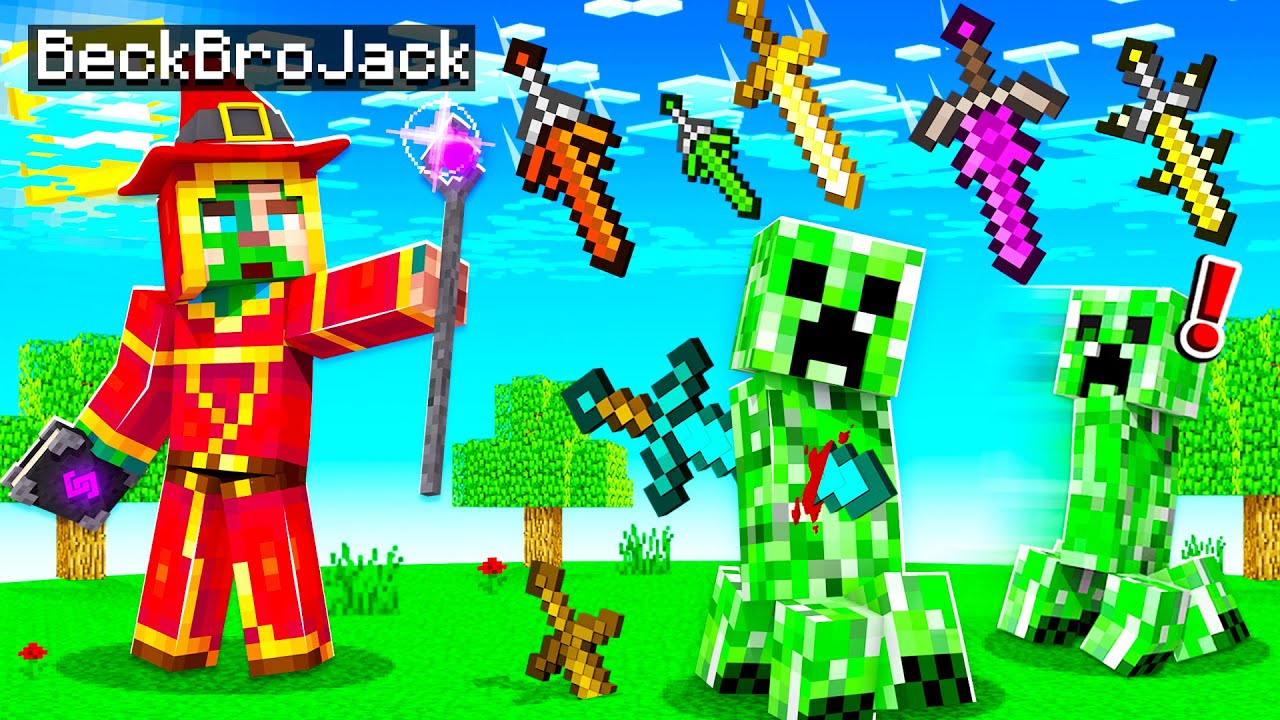 Playing as OVERPOWERED MAGES in MINECRAFT! (magic)