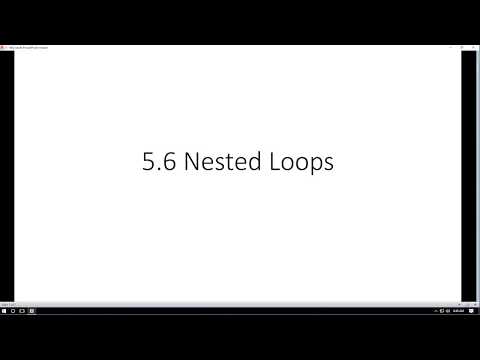 5.6 Nested Loops