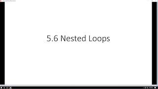 5.6 Nested Loops