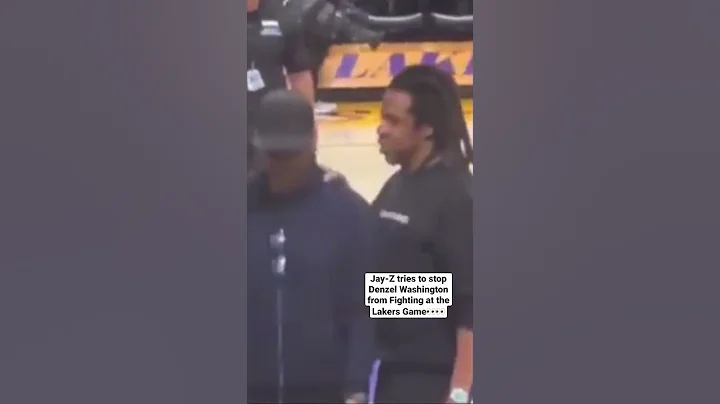 Jay-Z tries to stop Denzel Washington from Fighting at the Lakers Game👀👀
